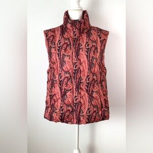 Free People Flora Paisley Puffer Vest Jacket